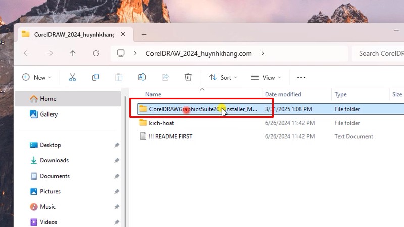CorelDRAW 2024: Hướng Dẫn Cài Đặt Chi Tiết Từ A Đến Z 25 Vào thư mục như hình