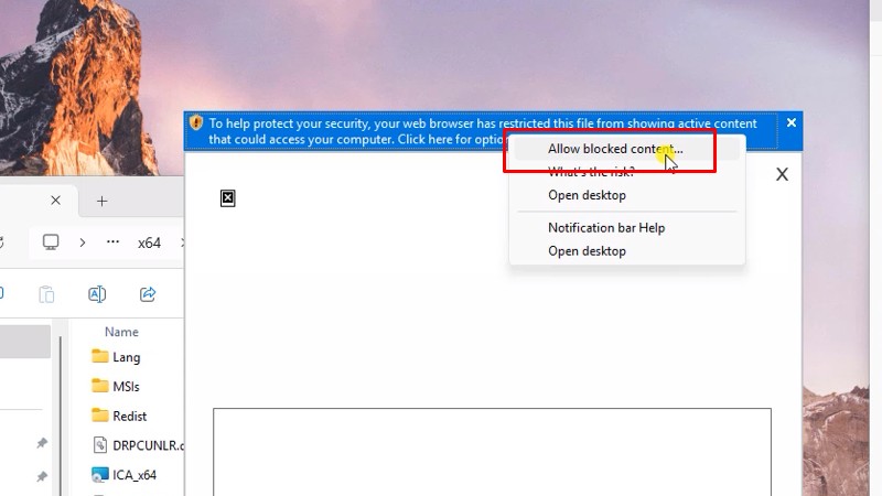 CorelDRAW 2024: Hướng Dẫn Cài Đặt Chi Tiết Từ A Đến Z 28 Bấm vào Alllow blocked như hình