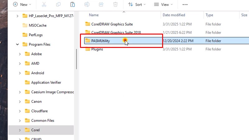 CorelDRAW 2024: Hướng Dẫn Cài Đặt Chi Tiết Từ A Đến Z 45 Vào thư mục PASMUtility