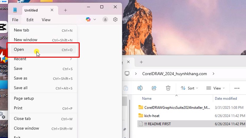 CorelDRAW 2024: Hướng Dẫn Cài Đặt Chi Tiết Từ A Đến Z 15 Chọn Open