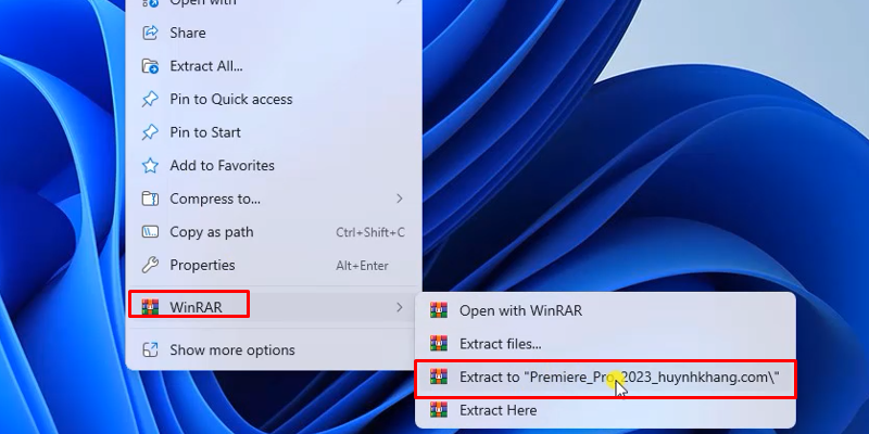 Premiere Pro 2023 Tải và Hướng Dẫn Cài Đặt 10 giải nén phần mềm Premiere pro 2023