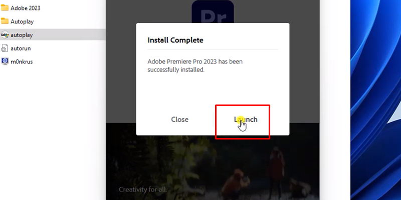 Premiere Pro 2023 Tải và Hướng Dẫn Cài Đặt 14 bấm launch