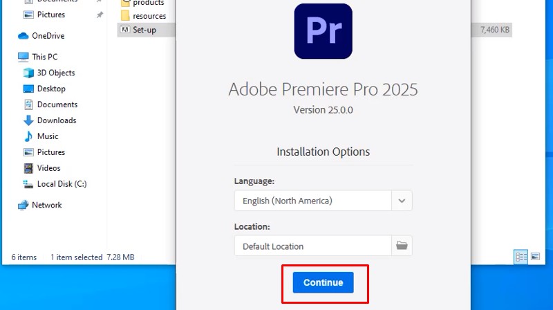 Tải Premiere Pro 2025 Cài Đặt Đơn Giản, Nhanh 12 Bấm continue