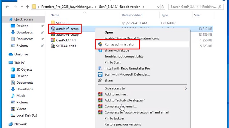 Tải Premiere Pro 2025 Cài Đặt Đơn Giản, Nhanh 15 Chạy file như hình bằng admin