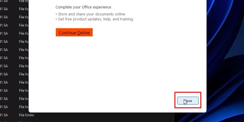 Office 2016: Tải và Cài Đặt Chi Tiết & Link Tải 13 Bấm close