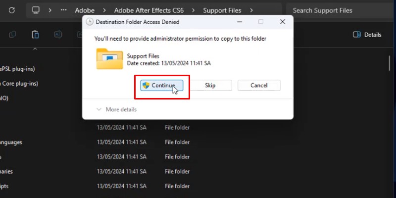 After Effects CS6 Hướng Dẫn Cài Đặt Chi Tiết 21 bấm continue và hoàn thành cài đặt After Effects cs6