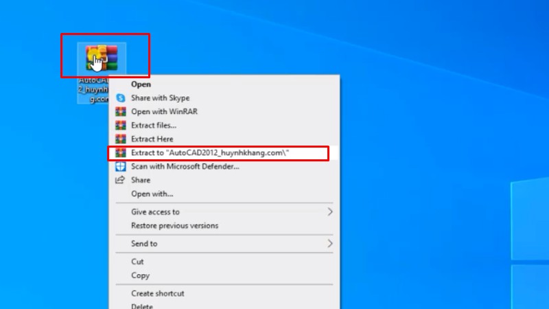 Giải nén phần mềm Autocad 2012 Crack
