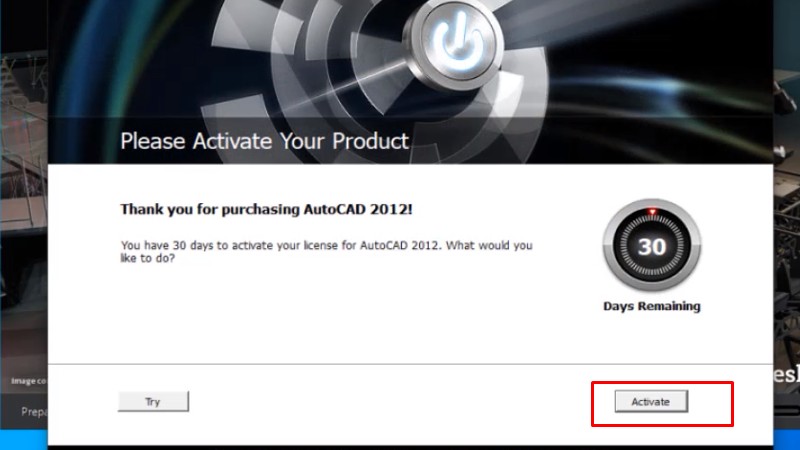 Bấm vào Activate