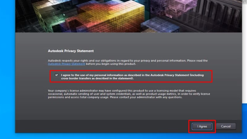 Tích chọn như hình và bấm I Agree