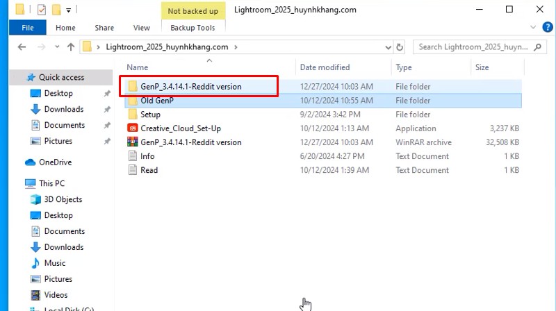 Vào thư mục như hình
