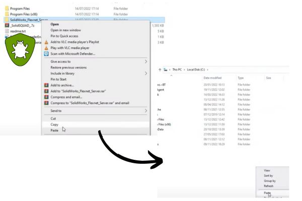 copy file solidworks flexnet server